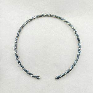 David Yurman Black And Gold Cable Collar Necklace